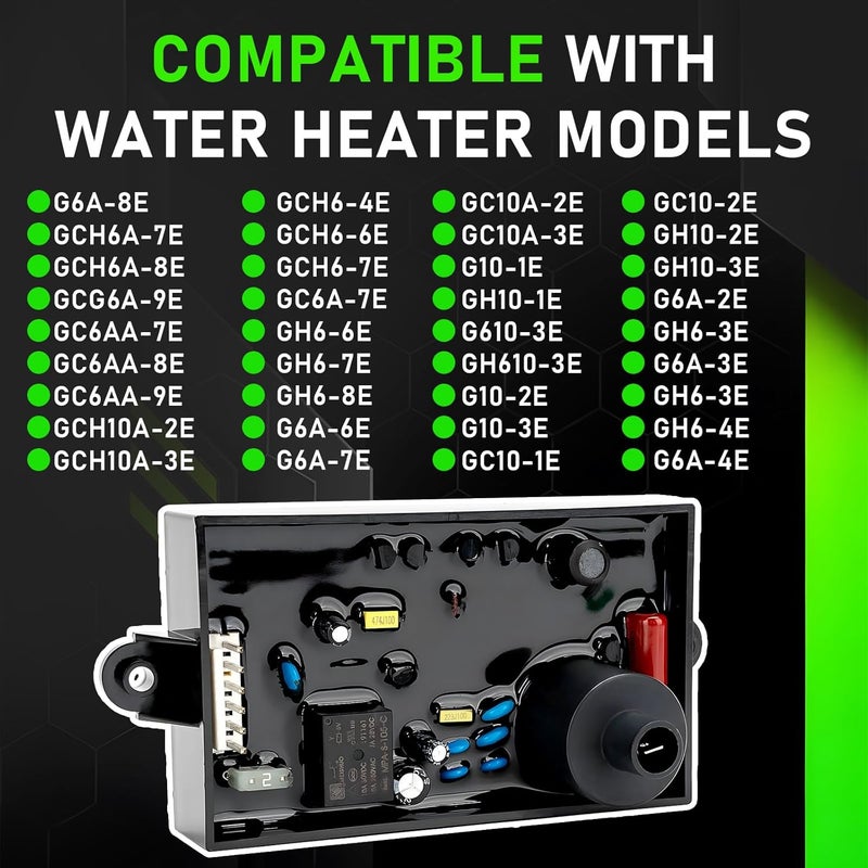 Gagsu RV Water Heater Ignition Control Board 91367 Compatible with Atwood GCH6-4E/6E/7E G6A-6E/7E/8E GH6-3E/4E/6E/7E GH10-1E/2E/3E Water Heater Control Board 93307 93865 91504 93253 93257 91349 - Image 2